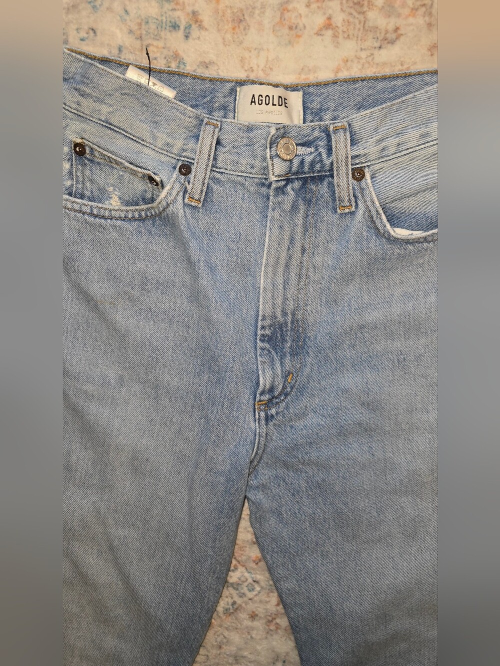Agolde Pinch Waist High Rise Kick Jeans in Riptide Size 26 - Picture 7 of 8